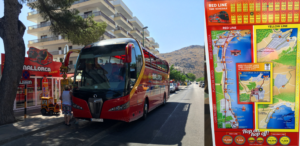 puerto alcudia . bus turistic 